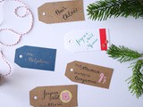 4 tutos rapides pour créer de belles étiquettes cadeaux de Noël - Tuto