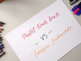 Pentel Touch brush vs Tombow Fudenosuke, quel brush pen utiliser pour du lettrage en petit format