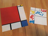 Activité enfant : revisiter Mondrian avec des gommettes