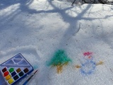 Snowcolor ou aquarelle sur neige