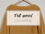 Pull moutarde spécial cocooning au tricot