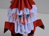 Origami 3D: mini père Noël
