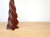 Sapin de noël en chocolat imprimé en 3D à l'aide d'une imprimante 3D alimentaire