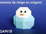 Bonhomme de neige en origami
