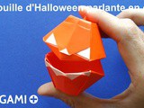 Citrouille d'Halloween parlante en origami