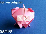 Cochon en origami