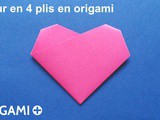 Cœur en 4 plis en origami