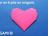 Cœur en 6 plis en origami