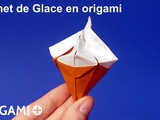 Cornet de Glace en origami