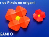 Fleur de Pixels en origami