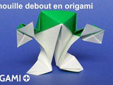 Grenouille debout en origami