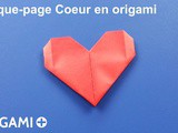Marque-page Coeur en origami
