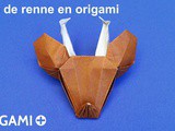 Tête de renne en origami
