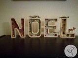 Décoration de Noel avec des lettres en bois diy
